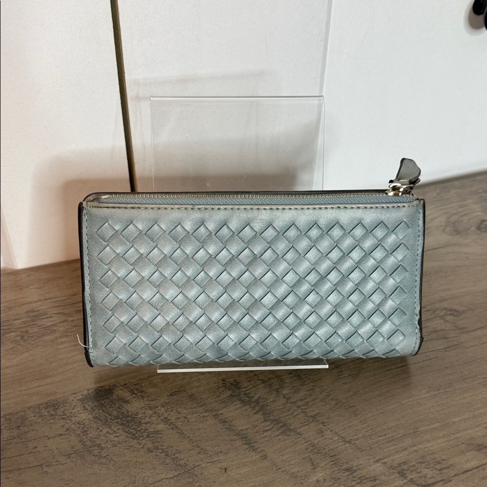 Woven Slate Blue Wallet
